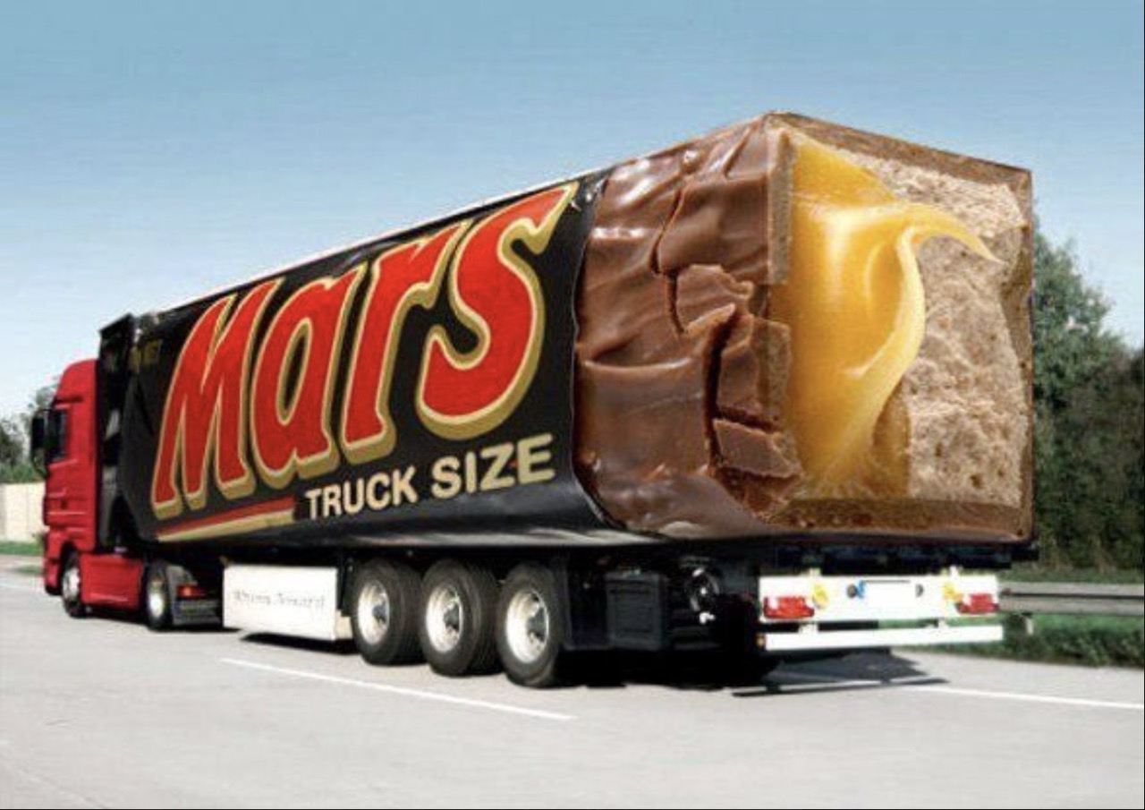 mars bar truck - Mar's Truck Size This Award